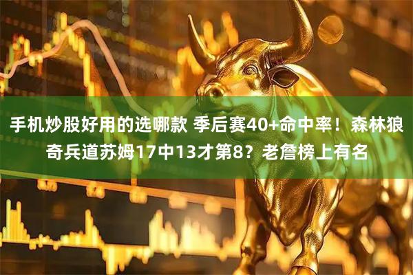 手机炒股好用的选哪款 季后赛40+命中率！森林狼奇兵道苏姆17中13才第8？老詹榜上有名